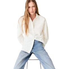 Chemise strassé avec cravate Maje