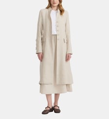 manteau Redingote en lin ficelle Agnès b.