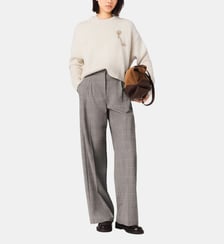 Pantalon de tailleur à carreaux Maje