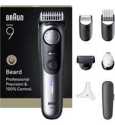 Tondeuse barbe BT9520, molette réglable, 50 hauteurs de coupe, précision 0,25 mm, autonomie 180 mn Braun