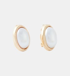 Boucles d'oreilles clips - perles ovales Balaboosté