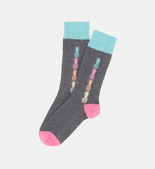 Chaussettes en coton - Ananas Gris Arthur