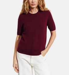 Pull droit manches courtes en cachemire  Bompard