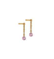 Mini Pendants d'oreilles CONFETTI - Saphir rose - Poids total 0,25ct approx. -  Or rose 750‰ La Brune & La Blonde