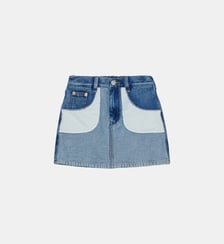 Jupe en denim avec poches contrastées MM6 Maison Margiela