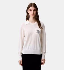 Pull maille fleur brodée Claudie Pierlot