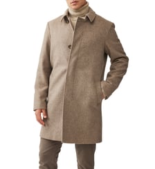 Manteau pardessus long en laine vierge Mt Florence Rodd & Gunn