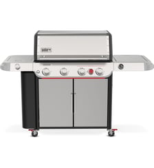 Barbecue gaz Genesis SP-435 4 brûleurs réchaud latéral thermomètre digital sur chariot, 86x48 cm Weber
