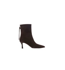 Bottines zippées en suède Maje