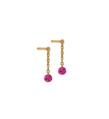 Mini Pendants d'oreilles CONFETTI - Rubis - Poids total 0,30ct approx. -  Or rose 750‰ La Brune & La Blonde