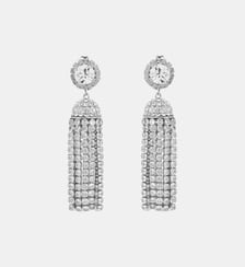 Boucles d’oreilles pompon en strass Rabanne