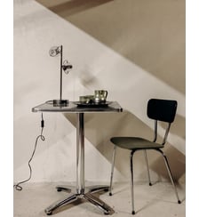 Table à manger bistrot typique en inox Denise N°1202- Produit chiné Debongout