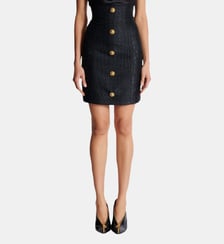 Jupe crayon effet croco Balmain