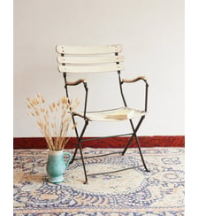 Fauteuil de jardin pliant en bois Ernest N°1625 - Produit chiné Debongout