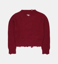 Pull col V avec détails usés MM6 Maison Margiela