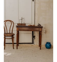 Table de jeu en acajou Francine N°849- Produit chiné Debongout