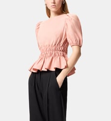 Haut cropped dos nu volanté Pinko