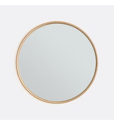 Miroir rond plaqué chêne Ø80 cm La Redoute Interieurs