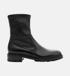 Pargos - Bottines En Cuir Nappa Stretch Noir Parallèle
