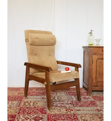Fauteuil inclinable en bois Ernest N°1102- Produit chiné Debongout
