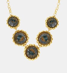 Collier chaîne Angèle ronds brodés  - Angele Satellite