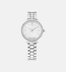 Montre Matrix 3-link, Fabriqué en Suisse, Bracelet en métal, Finition or rose Swarovski