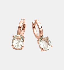 Boucles d’oreilles à cerceau moyen en 925 argentées en or rose Aristocrazy
