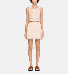 Jupe courte crochet perlée Sandro
