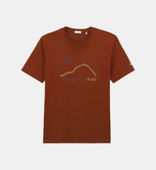 T-shirt manches courtes en coton printé Serge Blanco
