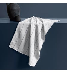 Torchon pur coton lavé motif jacquard blanc orange Rimini terracotta Garnier Thiebaut