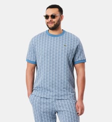T-shirt jacquard monogramme Lacoste