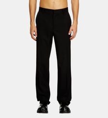Pantalon en mélange de laine avec étiquette en métal Diesel