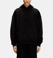 Sweat-shirt à capuche avec Oval D embossé Diesel
