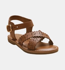 Sandales perforées  en cuir Cyrillus