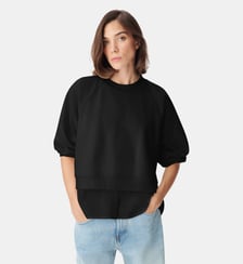 Sweat bi-matière trompe-l'oeil chemise Ikks