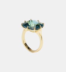 Bague solitaire pierre carrée la diamantine acqua azzura Les Néréides