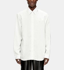 Chemise en mélange de laine avec broderie Oval D. Diesel