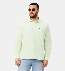 Chemise regular fit Oxford rayée avec poche Lacoste