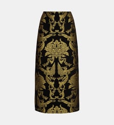 Jupe Pencil Cherubs Jacquard Black La DoubleJ