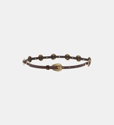 Ceinture fine avec plaques en métal gravées de 1 cm Pinko