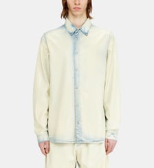 Chemise en denim délavé effet X-Ray fluide Diesel