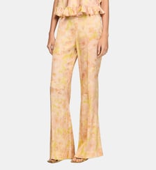 Pantalon fluide à imprimé fleur Sandro