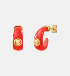 Mini boucles d'oreilles tiges percées   doré à l'or fin - Masseria Satellite