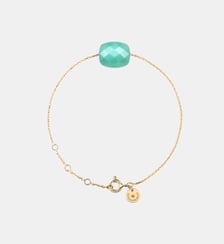 Bracelet, amazonite, or jaune Morganne Bello