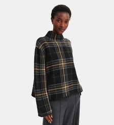 Pull col montant tartan Bompard