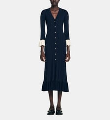 Robe à volants mi-longue  Sandro