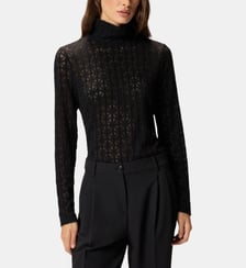 Pull en dentelle avec détails transparents Pinko