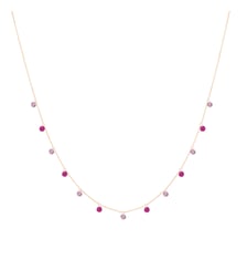 Collier Rivière CONFETTI -  Rubis | Saphirs roses - Or rose 750‰ La Brune & La Blonde