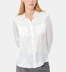Chemise jeanne b 100% soie - Motif uni - Coupe droite Caroll