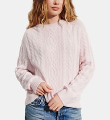 Pull col rond à torsades Bompard